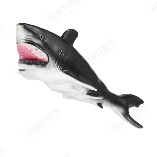 30cm White Shark Killer Whale Soft Model Toys Glue Material