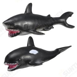 30cm White Shark Killer Whale Soft Model Toys Glue Material 30cm White Shark Killer Whale Soft Model Toys Glue Material