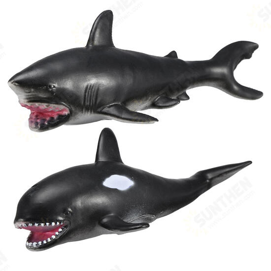 30cm White Shark Killer Whale Soft Model Toys Glue Material