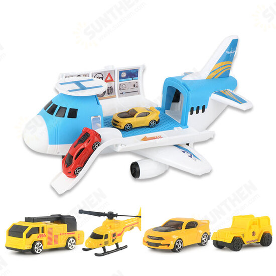 3/7 Pcs Simulation Track Inertia Aircraft Large Size Passenger Plane Kids Airliner Model Toy for Kids Birthdays Christmas Gift