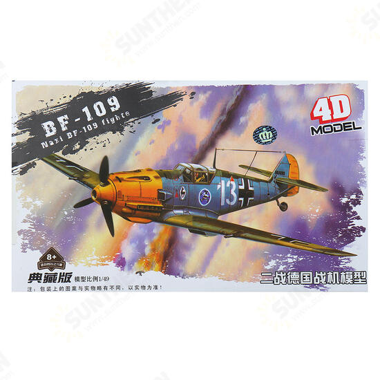 4D Model Plastic Aircraft Assemble Plane Toy 1/48 Supermarine Spitfire Fighter 18*22CM