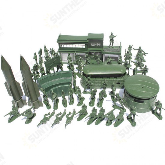 56PCS 5CM Military Soldiers Set Kit Figures Accessories Model For Kids Children Christmas Gift Toys