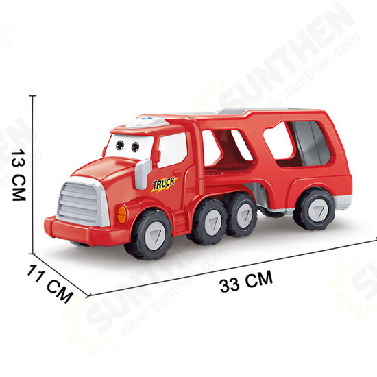 5Pcs Cartoon Inertial Sound And Light Vehicle Boy Kid Toy Color Cartoon Car Model for Kids Toys