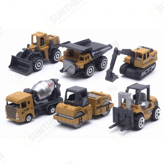 6 PCS 1:64 Alloy Trcuk Classic Colorful Car Diecast Model Toys Set for Kids Gift