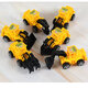 6 Pcs Mini Construction Vehicle Sliding Inertial Bulldozer Excavator Diecast Car Model Toy Set for Kids Birthday Gift