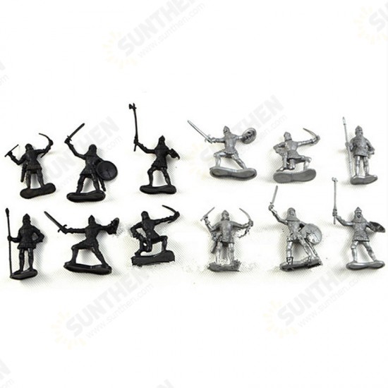 60PCS Sliver Black Mixing Static Model Toys For Kids Children Gift