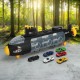 Alloy Inertia Shark Artillery Submarine Vehicle Set Diecast Car Model Toys for Kids Gift