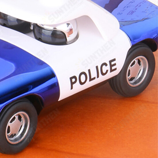 Alloy Police Pull Back Diecast Car Model Toy for Gift Collection Home Decoration