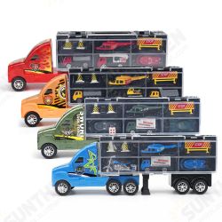 Alloy Trailer Container Car Storage Box Diecast Car Model Set Toy for Children's Gift Alloy Trailer Container Car Storage Box Diecast Car Model Set Toy for Children's Gift