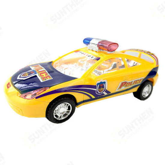 Children's Electric Alloy Simulation Po lice Car Diecast Model Toy with LED Light and Music