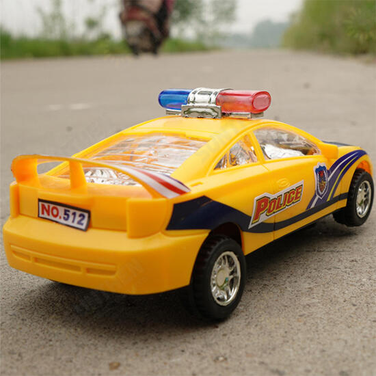 Children's Electric Alloy Simulation Po lice Car Diecast Model Toy with LED Light and Music