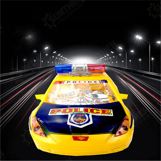 Children's Electric Alloy Simulation Po lice Car Diecast Model Toy with LED Light and Music