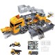 Children's Simulation Diecast Engineering Vehicle Model Set Deformation Storage Parking Lot Educational Toys