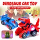 Creative Dinosaur Deformation Toy Car Puzzle Dinosaur Electric Toy Car Light and Music Electric Deformation Dinosaur Toys