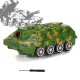 Electric Acousto-optic Universal Wheel Transform Armed Vehicle Model with LED Lights Music Diecast Toy for Kids Gift