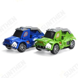 Electric Deform Dinosaur Automatically Turn Car Toy with Music Flashing LED Lights for Kids Gift Collection Electric Deform Dinosaur Automatically Turn Car Toy with Music Flashing LED Lights for Kids Gift Collection