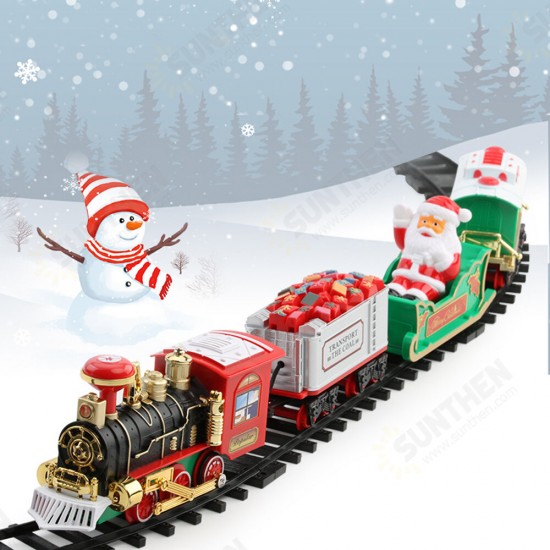 Electric Train Model Builidng Toys with Light Sounds Brick Block Toy Railway For Children Christmas Gifts Electric Train Model Builidng Toys with Light Sounds Brick Block Toy Railway For Children Christmas Gifts