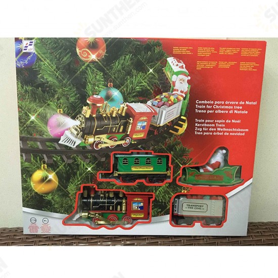 Electric Train Model Builidng Toys with Light Sounds Brick Block Toy Railway For Children Christmas Gifts