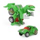 Electric Transformed Dinosaur Chariot Car Diecast Model Toy with LED Lights for Kids Gift