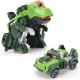 Electric Transformed Dinosaur Chariot Car Diecast Model Toy with LED Lights for Kids Gift