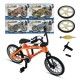 Mini Simulation Alloy Finger Bicycle Retro Double Pole Bicycle Model w/ Spare Tire Diecast Toys With Box Packaging