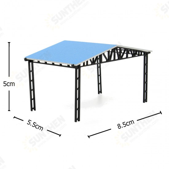 Model Layout Building Parking Shed With 2 Fences 2 Benches HO Scale 1:87 Kit