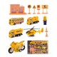 Multiple Styles Engineering Military Aviation Sanitation Fire Truck Car Diecast Model Toy Set for Kid Gift