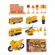 Multiple Styles Engineering Military Aviation Sanitation Fire Truck Car Diecast Model Toy Set for Kid Gift