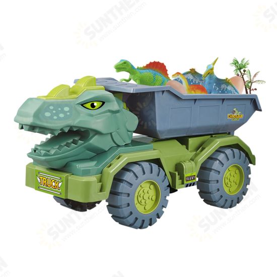 New Style Children Dinosaur Transport Car Inertial Cars Carrier Truck Toy Pull Back Vehicle Toy with Dinosaur Gift for Children