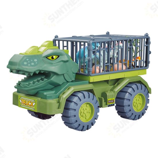 New Style Children Dinosaur Transport Car Inertial Cars Carrier Truck Toy Pull Back Vehicle Toy with Dinosaur Gift for Children