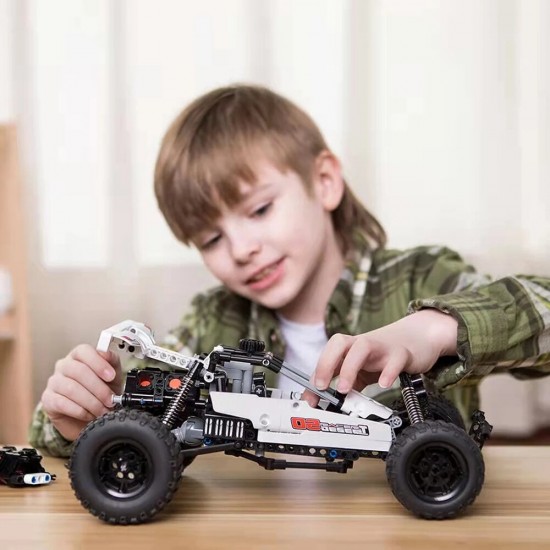 Building Blocks Desert Racing Project Excavator Mixer Children's Model Assembly Educational Toys