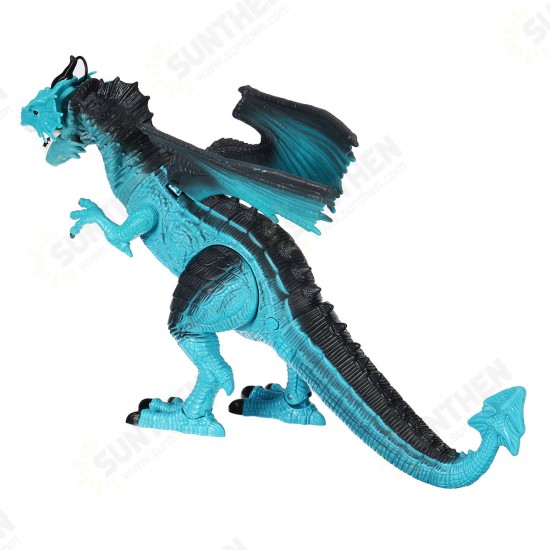 Remote Control 360° Rotate Spray Dinosaur with Sound LED Light and Simulate Flame Diecast Model Toy for Kids Gift