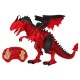 Remote Control 360° Rotate Spray Dinosaur with Sound LED Light and Simulate Flame Diecast Model Toy for Kids Gift