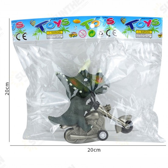 Simulation Dinosaur Inertial Motorcycle Model Tyrannosaurus Triceratops Dinosaur Toy Car Toys for Boys Girls Birthday Gift