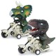 Simulation Dinosaur Inertial Motorcycle Model Tyrannosaurus Triceratops Dinosaur Toy Car Toys for Boys Girls Birthday Gift