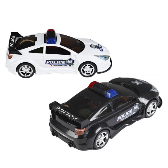 Simulation Police Car Diecast Vehicle Model Toy with Sirnes Sound and Light with 6 Cars and Game Map for Kids Birthday Holidays Gift
