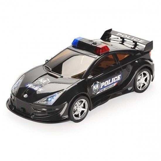 Simulation Police Car Diecast Vehicle Model Toy with Sirnes Sound and Light with 6 Cars and Game Map for Kids Birthday Holidays Gift