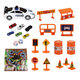 Simulation Police Car Diecast Vehicle Model Toy with Sirnes Sound and Light with 6 Cars and Game Map for Kids Birthday Holidays Gift