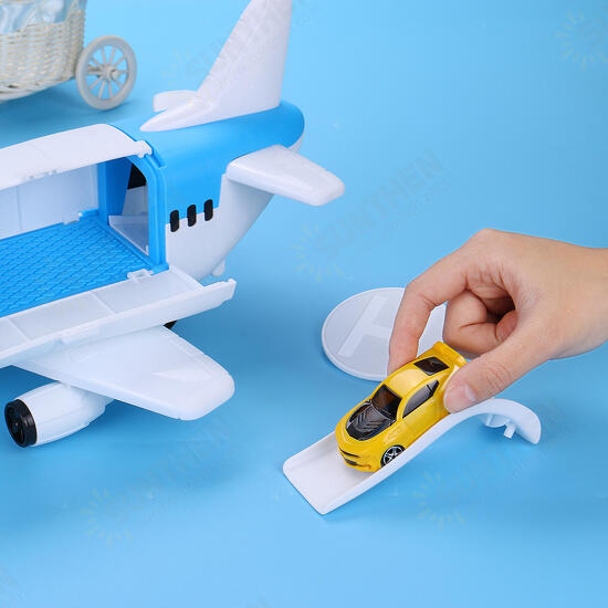 Storage Transport Aircraft Model Inertia Diecast Model Car Set Toy for Children's Gift