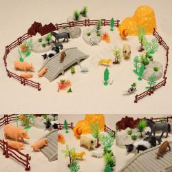 YC 666E-99 100PCS Farm Pig Duck Horse Sheep Model DIY Scene Toy YC 666E-99 100PCS Farm Pig Duck Horse Sheep Model DIY Scene Toy