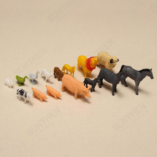 YC 666E-99 100PCS Farm Pig Duck Horse Sheep Model DIY Scene Toy