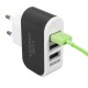 3 Port USB LED Travel Home AC 3.1A Wall Power Charger Adapter For Phone Tablet