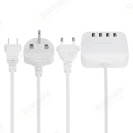 4 Ports CDA21 USB Wall Charger US/EU/UK Plug