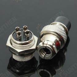 5Pcs GX16-4 4-Pin 16mm Aviation Pug Male and Female Panel Metal Connector 5Pcs GX16-4 4-Pin 16mm Aviation Pug Male and Female Panel Metal Connector