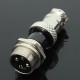 5Pcs GX16-4 4-Pin 16mm Aviation Pug Male and Female Panel Metal Connector