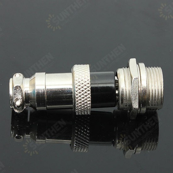 5Pcs GX16-4 4-Pin 16mm Aviation Pug Male and Female Panel Metal Connector