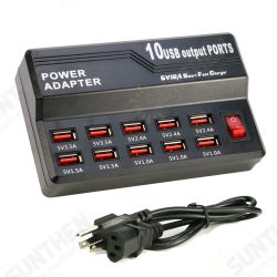 60W 10 Ports Family Size Desktop Smart Ports Rapid Charging Station USB Charger 60W 10 Ports Family Size Desktop Smart Ports Rapid Charging Station USB Charger