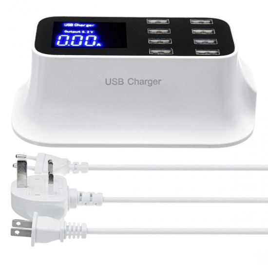 8A 8 Ports USB Fast Charging Smart Battery Charger HUB For Phone