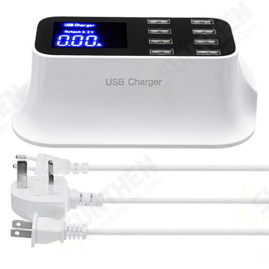 8A 8 Ports USB Fast Charging Smart Battery Charger HUB For Phone