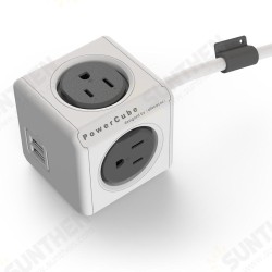 16A 230V 4 Outlets Dual USB Charging Ports Creative Cube Shape Design Power Strip Power Socket Power Outlet with 1.5m Cable 16A 230V 4 Outlets Dual USB Charging Ports Creative Cube Shape Design Power Strip Power Socket Power Outlet with 1.5m Cable